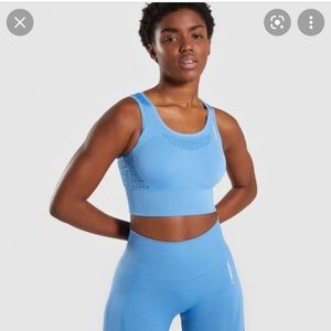 Gymshark energy seamless crop top malibu blue